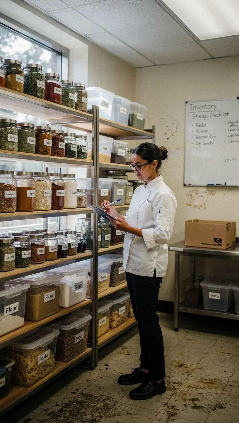 Eine Gruppe von Studenten, die an einem Tisch an einem Restaurantverwaltungskurs teilnehmen und Notizen machen.