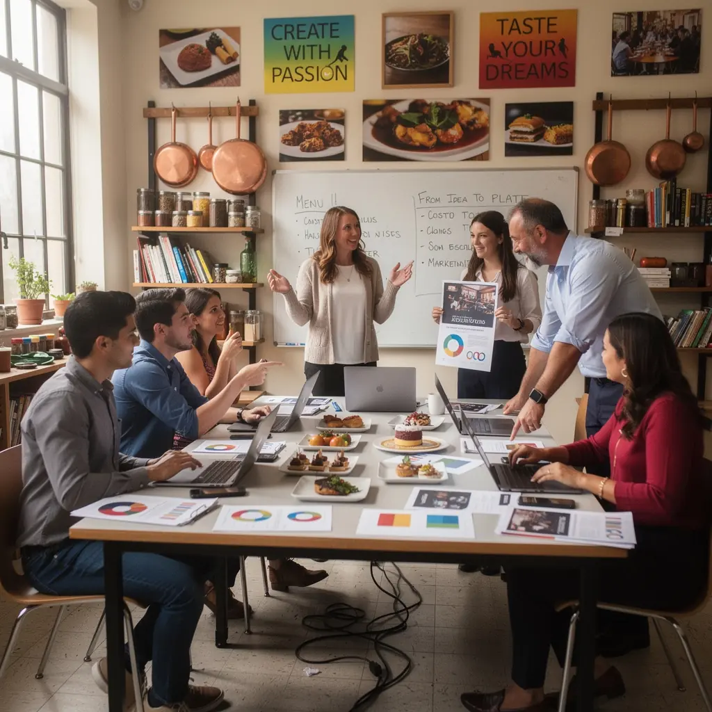 Ein schön angerichteter Restauranttisch mit verschiedenen Gerichten, die die kulinarischen Fähigkeiten zeigen.