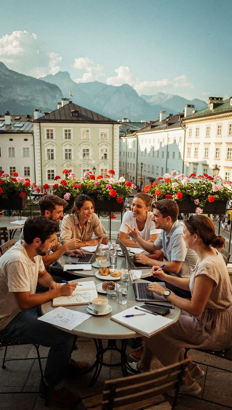 Ein Whiteboard mit Skizzen und Notizen zu Restaurantbetriebsstrategien.